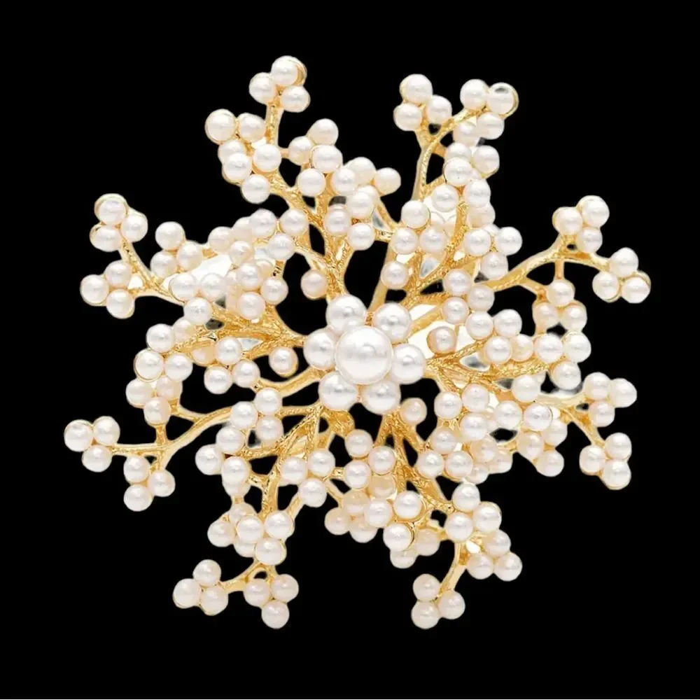 ‎PEARL FLOWER BROOCH